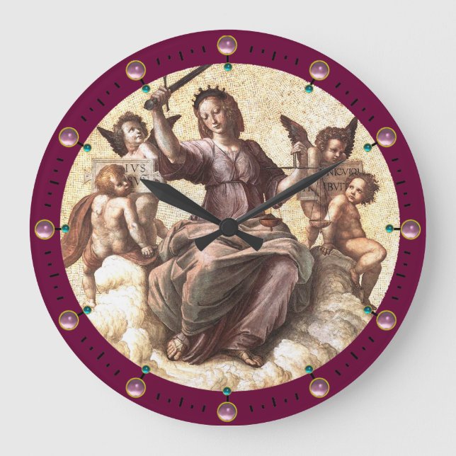 Grande Horloge Ronde L'Allégation de la JUSTICE Fresco par Raffaello Sa (Recto)