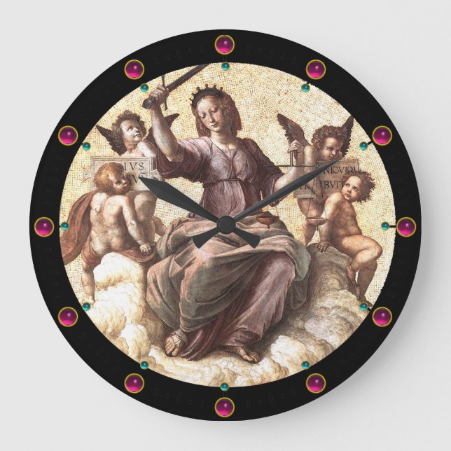 Grande Horloge Ronde L'Allégation de la JUSTICE Fresco par Raffaello Sa (Recto)