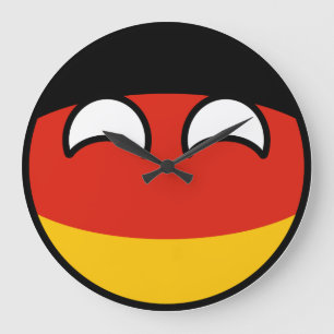 Grande Horloge Ronde L'Allemagne Geeky tendante drôle Countryball