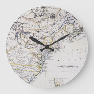 Grande Horloge Ronde L'AMÉRIQUE COLONIALE : CARTE, c1770