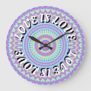 Grande Horloge Ronde L'Amour Est Une Fierté D'Amour