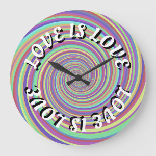 Grande Horloge Ronde L'Amour Est Une Fierté D'Amour