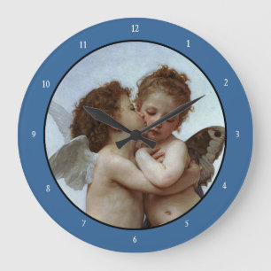 Grande Horloge Ronde L'Amour et Psyche de Bouguereau, enfants (Cupid)