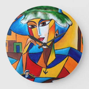 Grande Horloge Ronde L'amour sur l'île de Sazan - Cubisme
