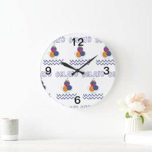 Grande Horloge Ronde lampe à glace gelée