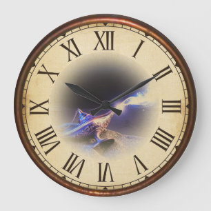 Grande Horloge Ronde Lampe magique