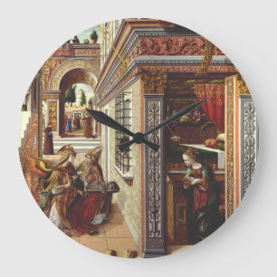 Grande Horloge Ronde L'Annonciation Carlo Crivelli Art de la Renaissanc