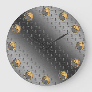 Grande Horloge Ronde Lapin de Feu