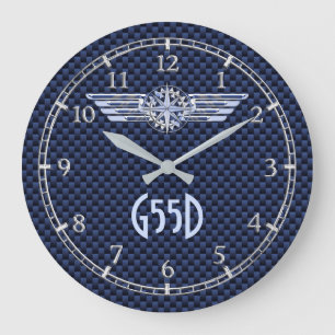 Grande Horloge Ronde L'argent de pilote d'air de monogramme s'envole le