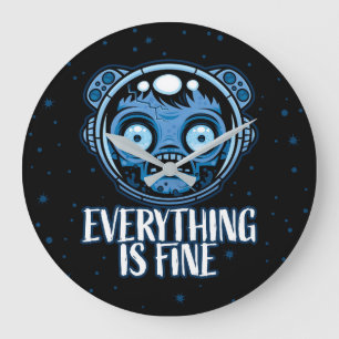Grande Horloge Ronde L'astronaute zombie va bien