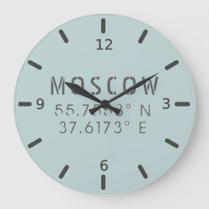 Grande Horloge Ronde Latitude et Longitude de Moscou