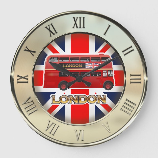 Grande Horloge Ronde L'autobus de rouge de Londres (Recto)