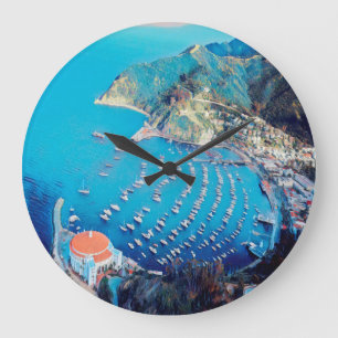 Grande Horloge Ronde ldp PÈRE NOËL CATALINA Island - Californie - port