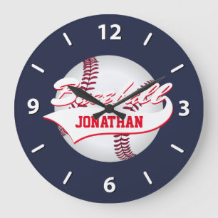 Grande Horloge Ronde Le base-ball personnalisent