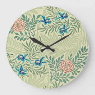 Grande Horloge Ronde Le célèbre motif Larkspur de William Morris