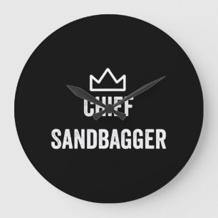 Grande Horloge Ronde Le chef Sandbagger Golf Meme Bjj Chess Sandbag