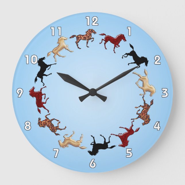 Grande Horloge Ronde Le Clock de Horses (Recto)
