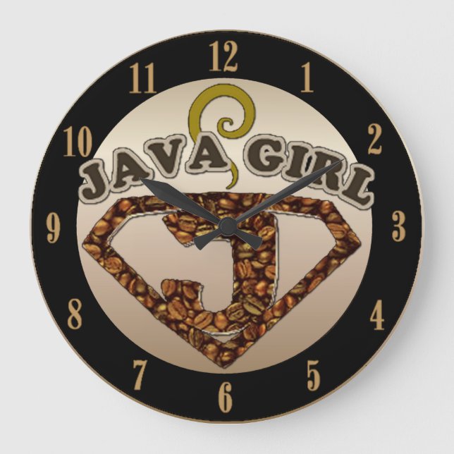 Grande Horloge Ronde Le Clock de Java Girl (Recto)