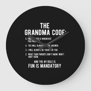 Grande Horloge Ronde Le code de grand-mère Le divertissement est obli
