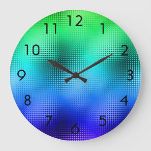 Grande Horloge Ronde Le cool colore matrice de points