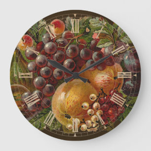 Grande Horloge Ronde Le cru porte des fruits l'horloge romaine de