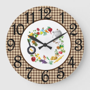 Grande Horloge Ronde Le cuisinier de campagne