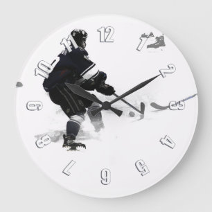 Grande Horloge Ronde Le Deke - Joueur de hockey