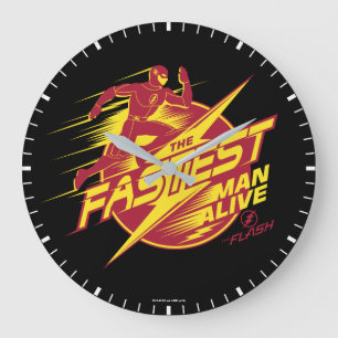 Grande Horloge Ronde Le Flash   L'Homme Le Plus Rapide Vit