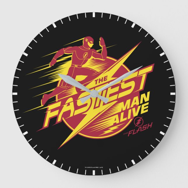 Grande Horloge Ronde Le Flash | L'Homme Le Plus Rapide Vit (Recto)