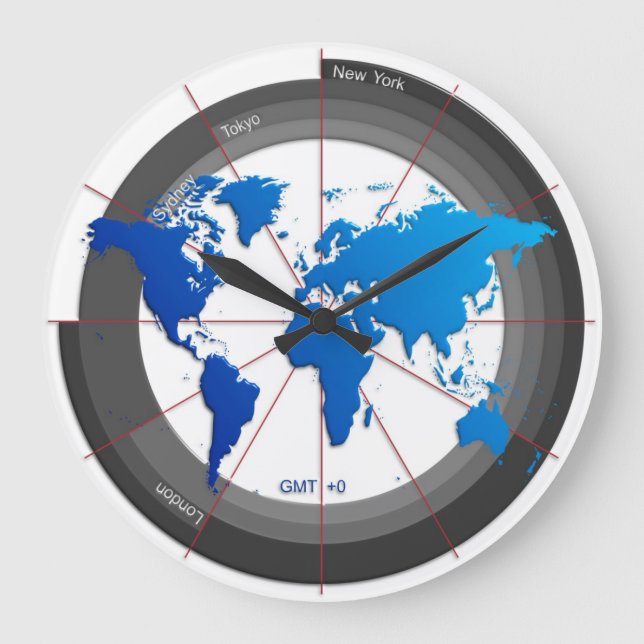 Grande Horloge Ronde Le forex lance le GMT sur le marché d'horloge de (Recto)