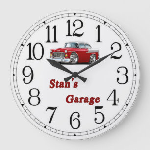 Grande Horloge Ronde Le garage de Stan