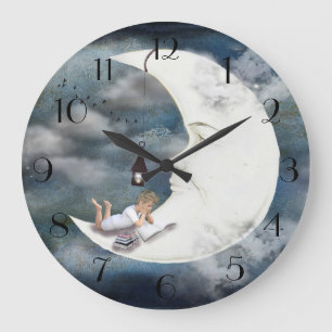Grande Horloge Ronde Le Garçon de la Lune
