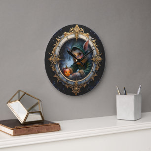 Grande Horloge Ronde Le Gardien des Clés de l'Hiver & l'Ornement Récalc