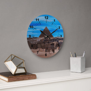 Grande Horloge Ronde Le Grand Sphinx et la Pyramide de Khafre