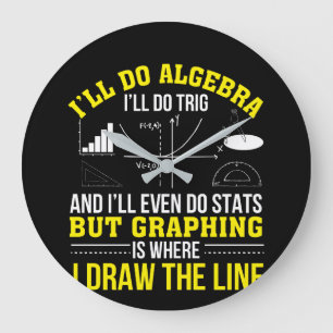 Grande Horloge Ronde Le graphique de mathématiques est où ligne