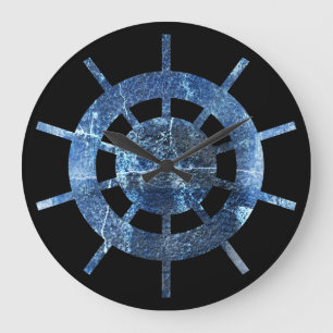 Grande Horloge Ronde Le Helm Rust Metal du navire