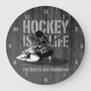 Grande Horloge Ronde Le hockey c'est la vie