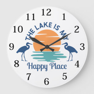 Grande Horloge Ronde Le Lac Est Mon Endroit Heureux