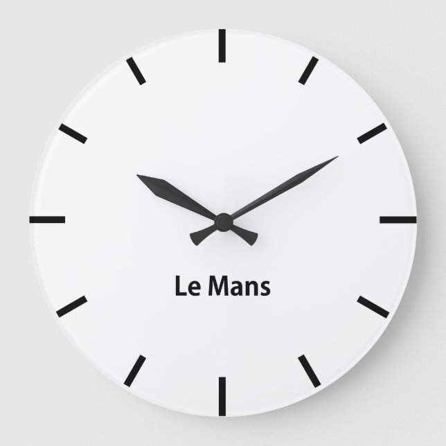 Grande Horloge Ronde Le Mans City Time Zone Newsroom Wall (Recto)