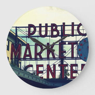 Grande Horloge Ronde Le marché Pike Place de Seattle