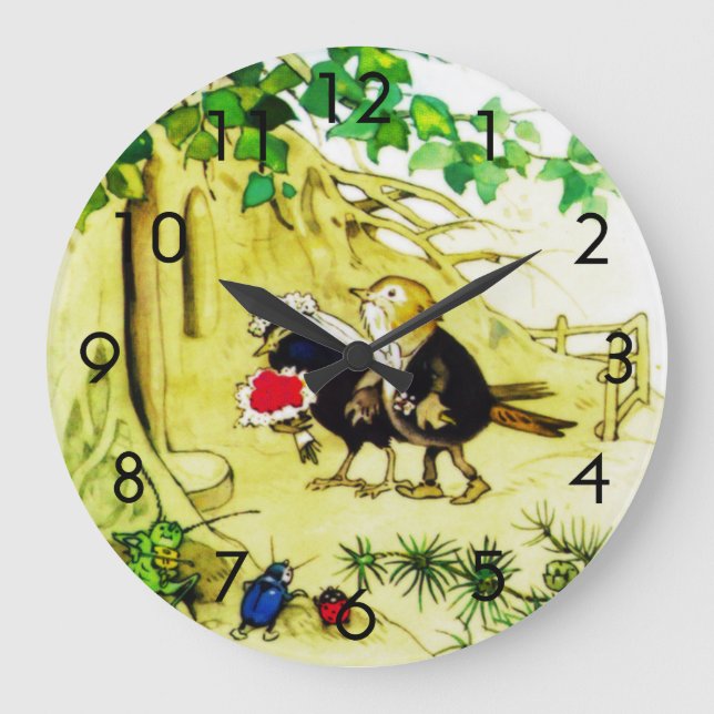 Grande Horloge Ronde Le Mariage des oiseaux (Recto)