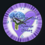 Grande Horloge Ronde Le massage est clock-customize<br><div class="desc">Customized this beautiful clock by changing the numbers color,  change the picture,  and personalize if you wish. To see more beautiful clocks unique,  go to my MakaraPhoto Home and search for my clocks that are scatter throughout my store in various categories {such as roses,  flowers,  and more}</div>