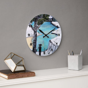 Grande Horloge Ronde Le peintre Pêcheur par Alfred Fox