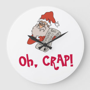 Grande Horloge Ronde Le Père Noël Humour Père Noël attire les gens méch