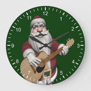 Grande Horloge Ronde Le père noël musical jouant des chansons de Noë