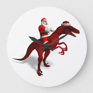 Grande Horloge Ronde Le père noël sur Dino