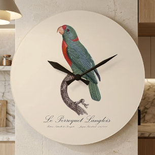 Grande Horloge Ronde Le Perroquet Langlois de Jacques Barraband