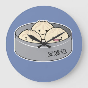 Grande Horloge Ronde Le petit déjeuner chinois de dim sum de petit pain