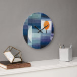 Grande Horloge Ronde Le Porte-monnaie d'automne, Cubisme célèbre peintu<br><div class="desc">Le Porte-monnaie d'automne,  Peinture bleue célèbre,  Grande horloge</div>