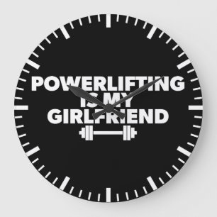 Grande Horloge Ronde Le Powerlifting Est Ma Petite Amie Barbell Motivat